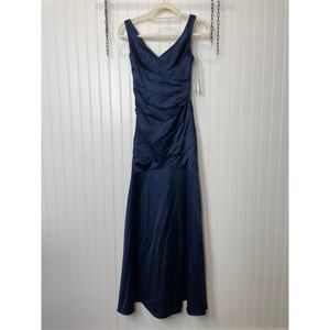 David's Bridal Navy Maxi Dress
